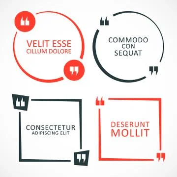 Quote template set Stock Illustration