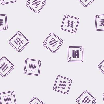 Quote testimonial customer line seamless pattern Stock Illustration