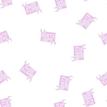 Quote testimonial glyph vector seamless pattern Stock Illustration