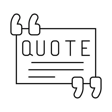 Quote testimonial line icon vector illustration Stock Illustration