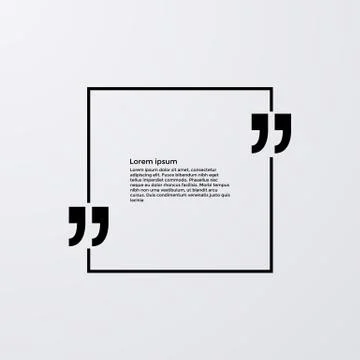Quote of the text in box 스톡 일러스트