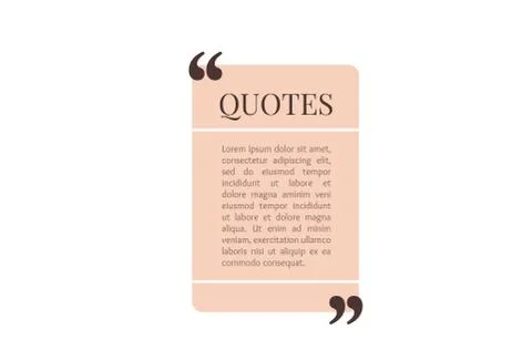 Quote text box, rectangle bubble for comment, mark design. Quotation banner 스톡 일러스트