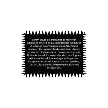 Quote text bubble on black background. Empty template. Vector illustration. Stock Illustration