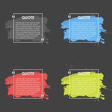 Quote text bubble. Commas, note, message and comment. Design element 스톡 일러스트