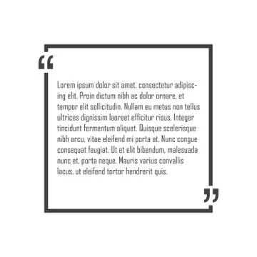 Quote text bubble. Commas, note, message and comment 库存插图