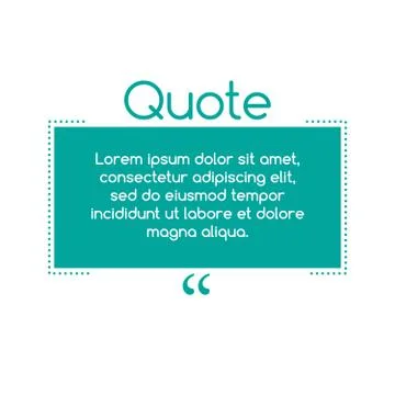 Quote text bubble. Commas, note, message and comment Vector illustration. Stock Illustration
