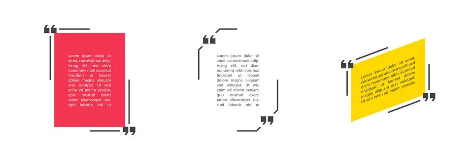 Quote text bubble or note, box or template. イラスト素材