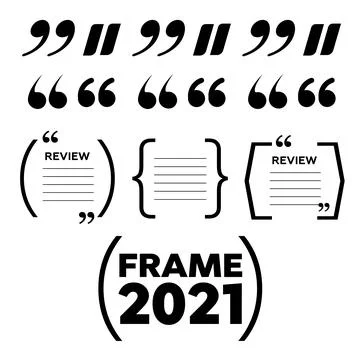 Quote text bubble. Quote blank template. Empty quote bubble. Stock Illustration