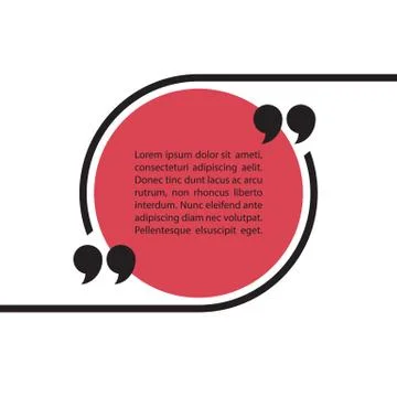 Quote text bubble on white background. Stock Illustration