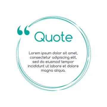 Quote text bubble on white background. Empty template. Vector illustration. Illustrazione stock
