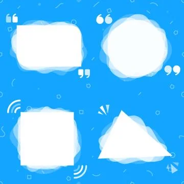 Quote Text Various Shape Box Collection Set Stock Illustration