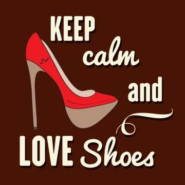 Quote Typographic Background about shoes Stock Illustration