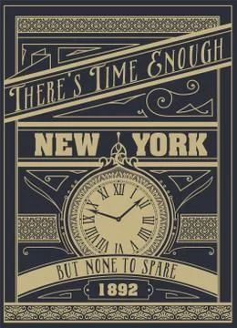 Quote Typographical Background, vector design. "There's time enough, but none Stock Illustration
