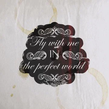 Quote typographical label on old vintage wrinkled paper texture, vector design Stock Illustration