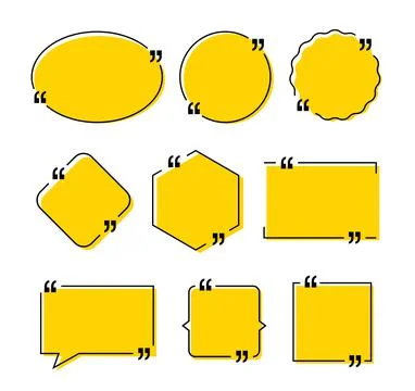 Quote vector bubbles text dialog message comment memo box. Quote bubble template Stockillustratie