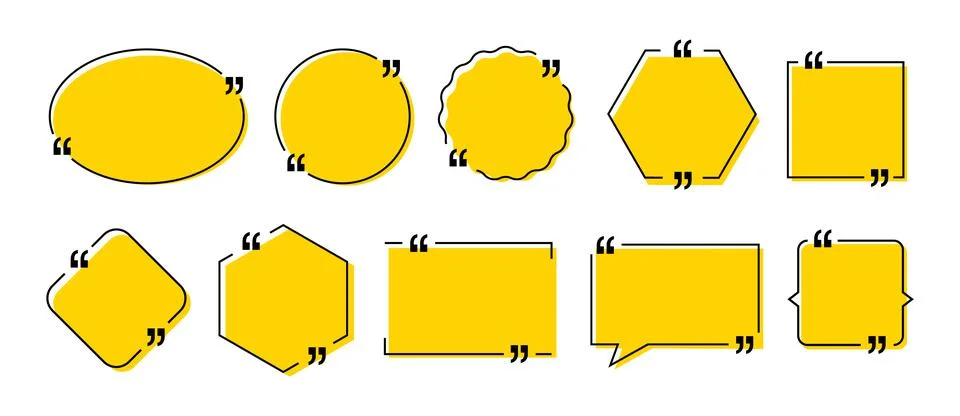 Quote vector bubbles text dialog message comment memo box. Quote bubble template イラスト素材