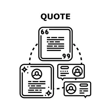 Quote vector concept for testimonial and review Stock Illustration