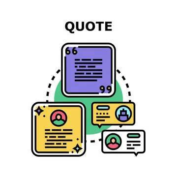 Quote vector concept for testimonial and review Stock Illustration