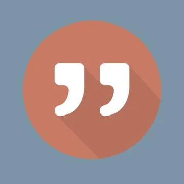 Quote vector icon isolated on colorful background. Illustrazione stock