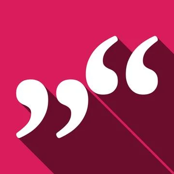  Quote vector icon isolated Quote with long shadow, flat design. Vector ic... Foto stock