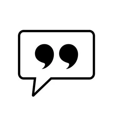 Quote vector icon in trendy design template Stockillustratie