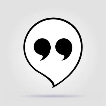 Quote vector icon in trendy design template Illustration