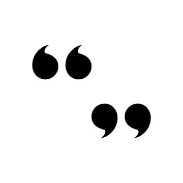 Quote vector icon in trendy template. Black color Иллюстрация