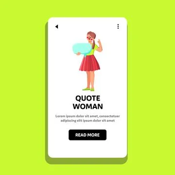 Quote woman vector 스톡 일러스트