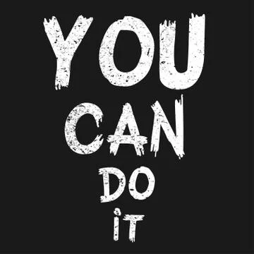 Quote You Can Do It Illustrazione stock