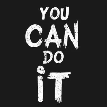 Quote You Can Do It Illustrazione stock