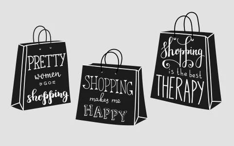 Quotes about shopping Stock Illustration