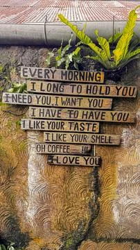 Quotes in bali for impression Stock Photos