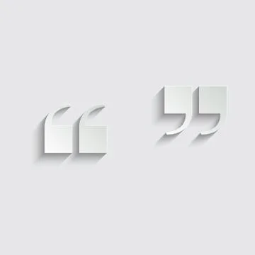 Quotes  - black vector icon. quotes symbol Stock Illustration