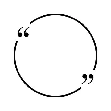 Quotes Blank Round Frame Template Isolated Vector Stock Illustration