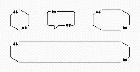 Quotes in hexagon linear shape vector design Stock Illustration