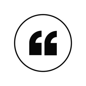 Quotes icon. Quotation mark black isolated symbols, vector illustration. Stock Illustration