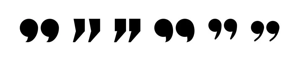Quotes icon set. Quotation mark black symbols. vector Illustrazione stock