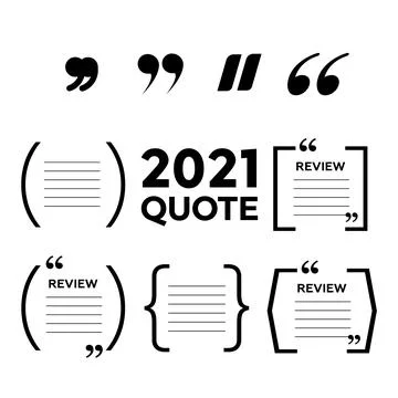 Quotes icon vector set. Quote marks symbol Stock Illustration