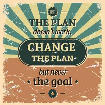 Quotes - If the plan does not work Stock Illustration