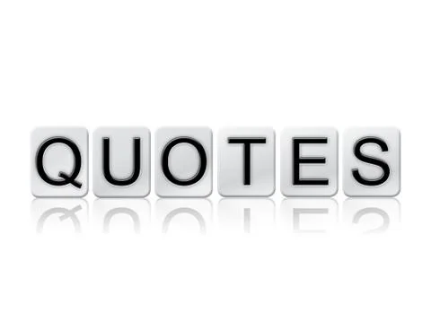 Quotes Isolated Tiled Letters Concept and Theme Иллюстрация
