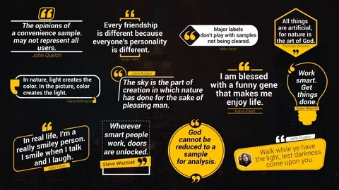 Quotes Lower Thirds Stock After Effects