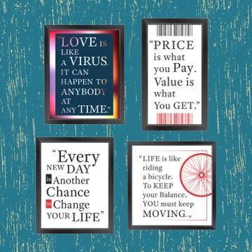 Quotes motivation frame Stock Illustration