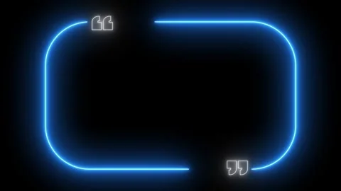 Quotes neon frame frame border animated frame border place adverbs 4k looping Stock Footage 286798019