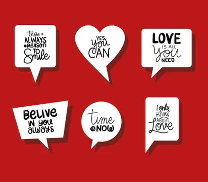 Quotes phrases bubbles set vector design Ilustración de archivo