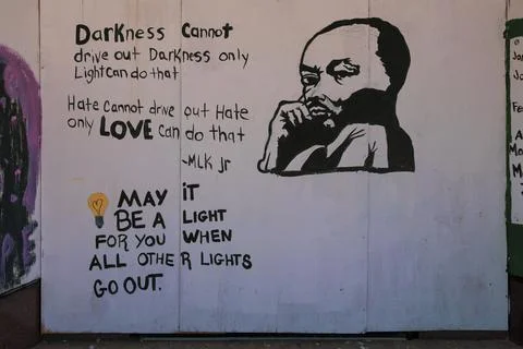 Quotes on the side of a wall Stock Photos