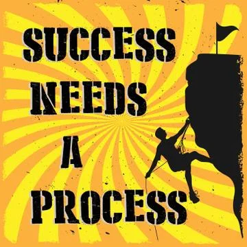 Quotes - Success needs a process Stock Illustration