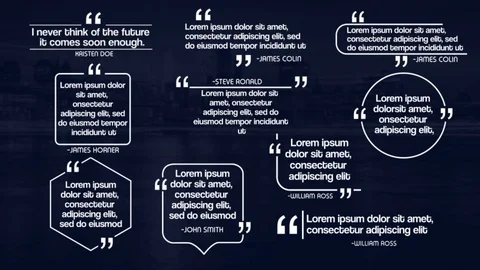 Quotes Title Pack 02 After Effects stock