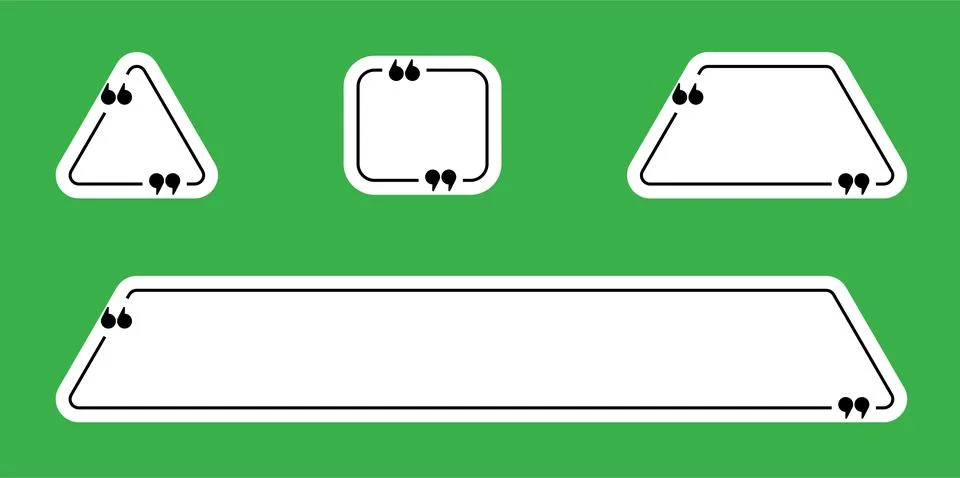 Quotes in triangular linear shape vector design Stock Illustration