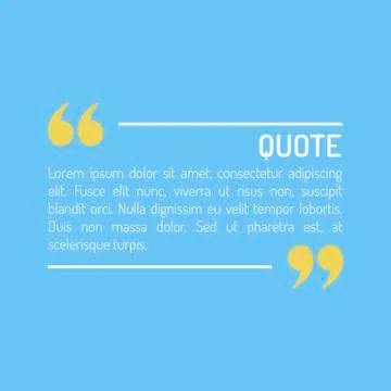 QuotesTemplate in flat style Colored Flat Quotes Stock Illustration