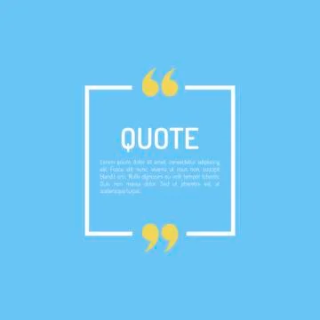 QuotesTemplate in flat style Colored Flat Quotes Stock Illustration